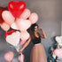 100Pc Red Pink Balloons 10Inch Love Heart Latex Balloons For Wedding Party and Celebration Helium Balloon Valentines Day Birthday Party Inflatable Balloons