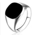 Men Vintage Enamel Rings In Punk Classic Black Drip Imitation Black Stones Male Enamel Ring Design