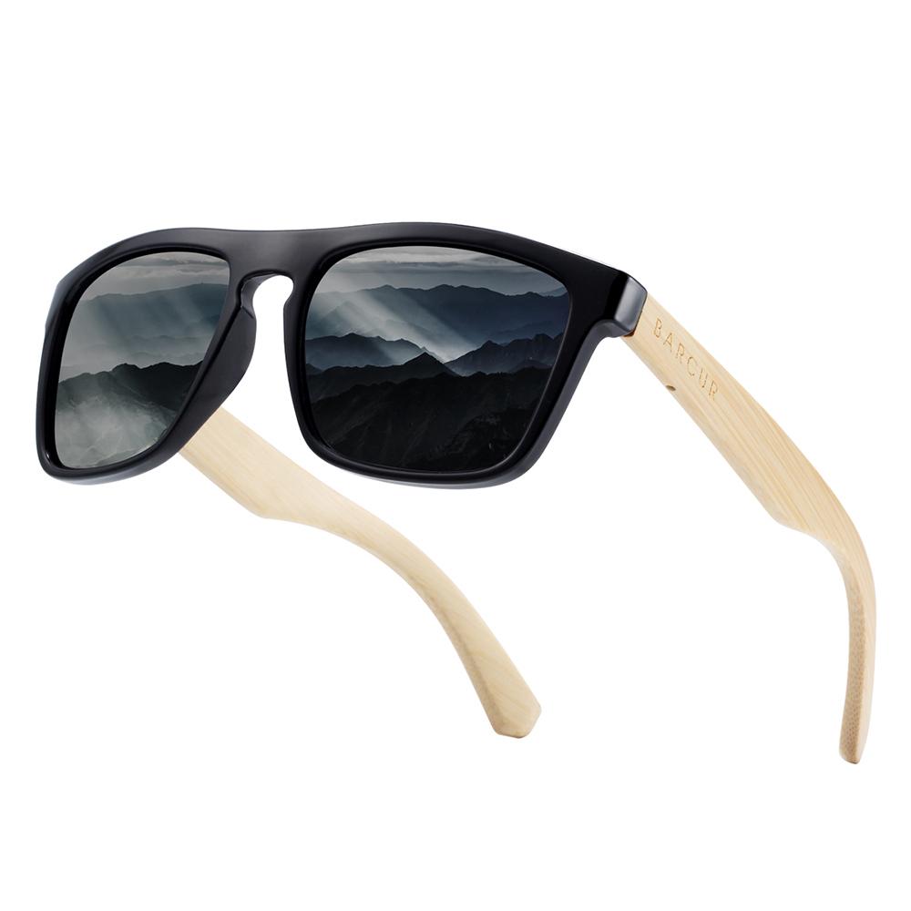 Polarized Bamboo Elegant Wood Sunglasses for Men and Women in Famous Retro Classic Style  Design With UV400 Protection