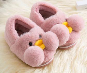 Winter Cute Cartoon Kids Soft Cotton Shoes Baby Shoe Small Yellow Duck Slippers For Children