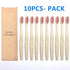 10 Pcs Natural Colorful Toothbrush Eco Friendly Soft Bamboo Toothbrush Bamboo Tooth Dental Oral Care Wood Tooth Brushes - STEVVEX Beauty - 10 pcs Toothbrush, 721, Bamboo Toothbrush, colorful Toothbrush, Eco Toothbrush, natural Toothbrush, Oral Care, simple Toothbrush, soft Toothbrush, Toothbrush - Stevvex.com