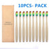 10 Pcs Natural Colorful Toothbrush Eco Friendly Soft Bamboo Toothbrush Bamboo Tooth Dental Oral Care Wood Tooth Brushes - STEVVEX Beauty - 10 pcs Toothbrush, 721, Bamboo Toothbrush, colorful Toothbrush, Eco Toothbrush, natural Toothbrush, Oral Care, simple Toothbrush, soft Toothbrush, Toothbrush - Stevvex.com