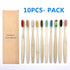 10 Pcs Natural Colorful Toothbrush Eco Friendly Soft Bamboo Toothbrush Bamboo Tooth Dental Oral Care Wood Tooth Brushes - STEVVEX Beauty - 10 pcs Toothbrush, 721, Bamboo Toothbrush, colorful Toothbrush, Eco Toothbrush, natural Toothbrush, Oral Care, simple Toothbrush, soft Toothbrush, Toothbrush - Stevvex.com