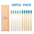 10 Pcs Natural Colorful Toothbrush Eco Friendly Soft Bamboo Toothbrush Bamboo Tooth Dental Oral Care Wood Tooth Brushes - STEVVEX Beauty - 10 pcs Toothbrush, 721, Bamboo Toothbrush, colorful Toothbrush, Eco Toothbrush, natural Toothbrush, Oral Care, simple Toothbrush, soft Toothbrush, Toothbrush - Stevvex.com