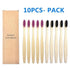 10 Pcs Natural Colorful Toothbrush Eco Friendly Soft Bamboo Toothbrush Bamboo Tooth Dental Oral Care Wood Tooth Brushes - STEVVEX Beauty - 10 pcs Toothbrush, 721, Bamboo Toothbrush, colorful Toothbrush, Eco Toothbrush, natural Toothbrush, Oral Care, simple Toothbrush, soft Toothbrush, Toothbrush - Stevvex.com