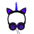 Luxury New Popular Esonstyle Kids Headphones Over Ear with LED Glowing Cat Ears,Safe Wired Kids Headsets 85dB Volume Limited, Food Grade Silicone, 3.5mm Aux Jack, Cat-Inspired Purple Headphones for Girls and Kids