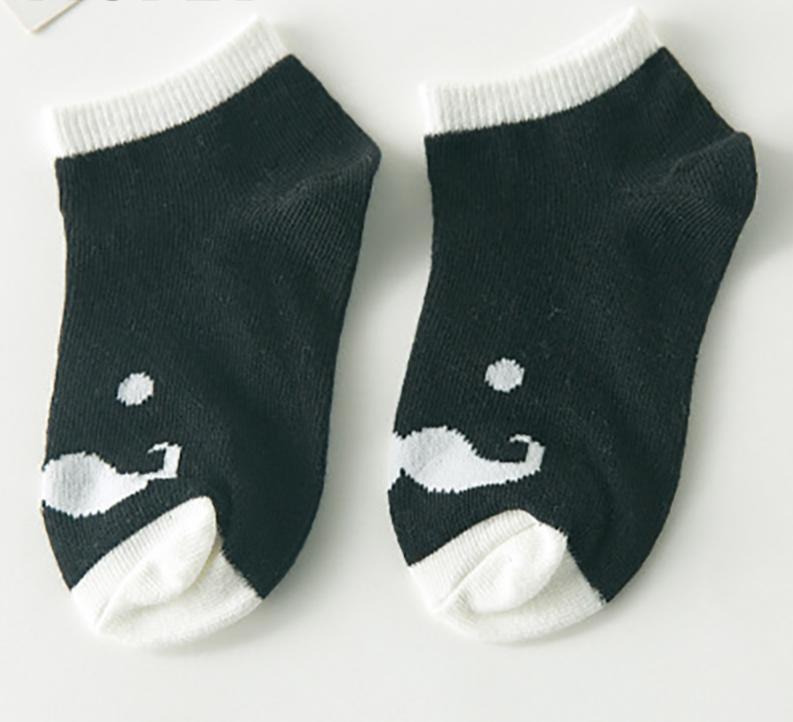 5 Pair Cotton Mustache Printing Socks Baby Girls & Boys For 1-3 Year Elastic Warm And Comfortable Kids Sock