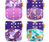 4pcs/set Washable Eco-Friendly Cloth Diaper Cover Adjustable Nappy Cloth Diapers Cloth Nappy For Baby Boys and Grils Baby