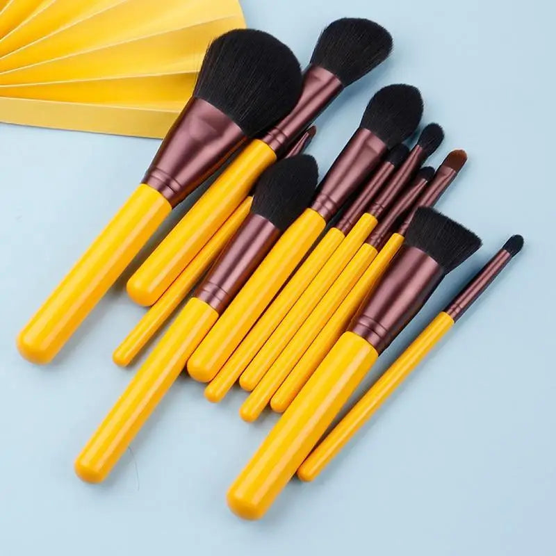 11 Pcs Women Professional Quality Makeup Brush Set Cosmetic Brushes Beauty Makeup Tool - Beginner Makeup Tools Full Set - ALLURELATION - 576, Beauty Makeup Tool, Cosmetic brushes, eyeliner brush, foundation brushes, make up accesories, makeup, makeup brushes, makeup products, makeup tools, Powder brushes, professional makeup brushes, Professional Makeup tools, Skin care tools - Stevvex.com