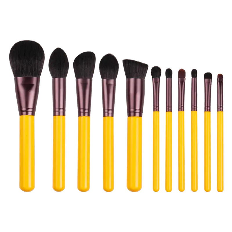 11 Pcs Women Professional Quality Makeup Brush Set Cosmetic Brushes Beauty Makeup Tool - Beginner Makeup Tools Full Set - ALLURELATION - 576, Beauty Makeup Tool, Cosmetic brushes, eyeliner brush, foundation brushes, make up accesories, makeup, makeup brushes, makeup products, makeup tools, Powder brushes, professional makeup brushes, Professional Makeup tools, Skin care tools - Stevvex.com