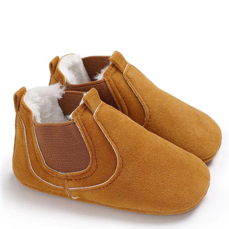 Small Leather Soft Comfy Baby Shoes Newborn Cotton Toddler Durable Lightweight Boots