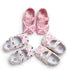 Sweet Princess White Floral Baby Girls Cotton Crib Shoes Soft Sole Anti-slip Elegant Design Shoes For Baby Girls