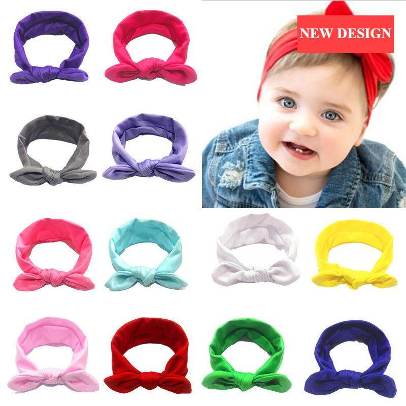 Baby Solid Bowknot Hairband Cute Soft Head Elastic Headband Princess Cute Headband Headwear Hair Accessories For Girls