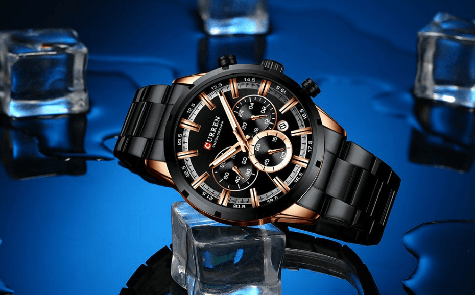 Men's Sports  Waterproof Stainless Steel Watch With Chronometers And Special Date Display Unique Design Perfect Gift