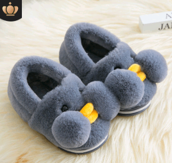 Winter Cute Cartoon Kids Soft Cotton Shoes Baby Shoe Small Yellow Duck Slippers For Children