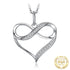 Infinity Love Heart Silver Pendant Necklace 925 Sterling Silver Choker Statement Necklace Women Silver 925 Jewelry