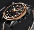 Waterproof Men's Sports  Watch With Leather Transparent Belts, Chronometers Day View Perfect Gift