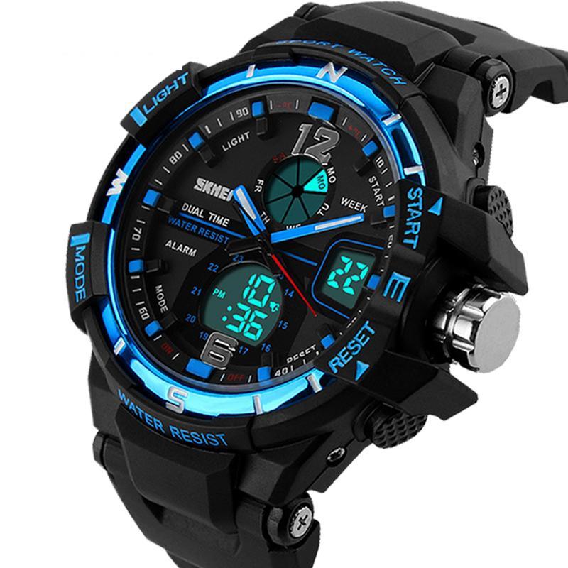 Fashion Digital Army Military Watch Mens Sports  Wristwatch  Shock Resist Clock Quartz Watch Waterproof 50M