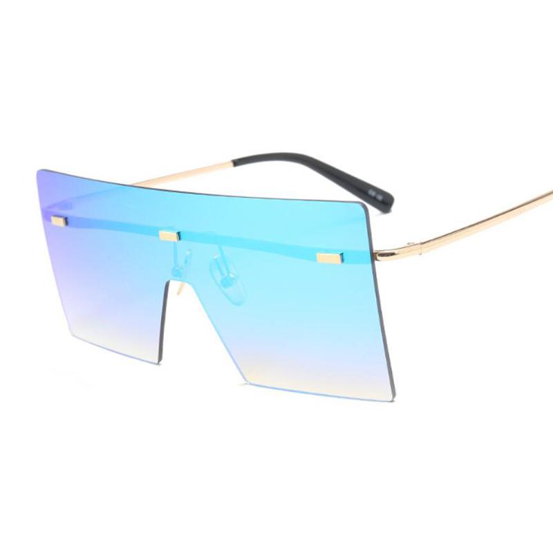 Oversized Luxury Graduent Elegnat Woman and Lady Sunglasses In Retro Vintage Modern Style Sunglasses  Rimless Eyewear oculos de sol SUnglasses With UV400Protection