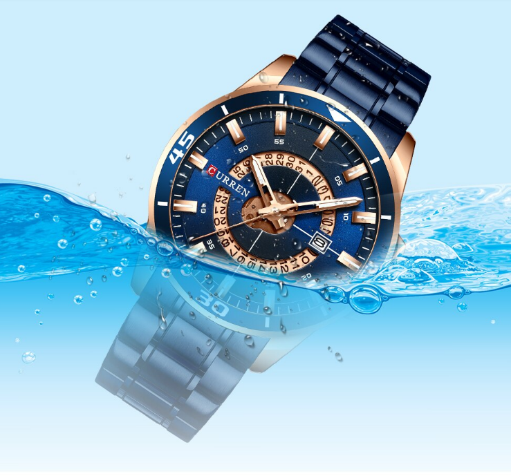 Men's  Modern Sports Waterproof Watch Luxury Unique Design  Fluorescent Hands Perfect Gift