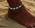 Luxury Star and Heart Bohemia Luminous Pendant Anklets Brecelets For Women Bracelet  Female Foot Jewelry