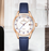 Women's Elegant  Watch With Leather  Belt And Metal Case Waterproof Wristwatch Excellent Design Perfect Gift