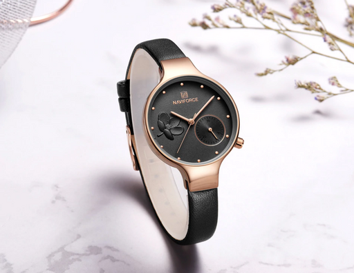 Elegant Women's Analog Quartz Watch With Leather Belt Waterproof Wristwatch Excellent Design Perfect Gift