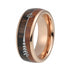 Elegant Mens Tungsten Carbide Rings Luxury Womens Wedding Bands Koa Wood Arrow With Inlay Domed Polished Shiny Comfort Fit