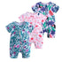 Summer Newborn Fashion Boy and Girls Printed Flower Short-sleeved Romper /  jumpsuit For Kids