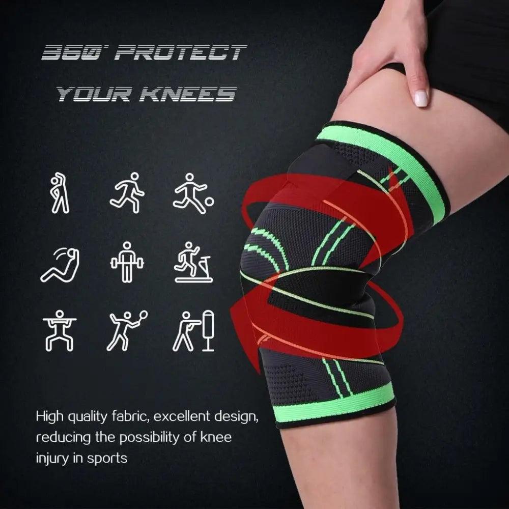 1PC Sport Knee Sleeve Support Men Kneepad Pressurized Elastic Knee Pads Fitness Gear Protector For Sport Improved Circulation Compression Support For Joint Pain - STEVVEX Sport - 1PC Sports Kneepad, 1PC Sports Kneepad Fitness Support, 1PC Sports Kneepad Support, 1PC Sports Kneepad For Men, 734, Fitness Knee Pads Support, Knee Pads Support, Knee Support, Pressurized Elastic Knee Pads Fitness Support, Pressurized Elastic Knee Pads Support, Sports Knee Pads Support - Stevvex.com