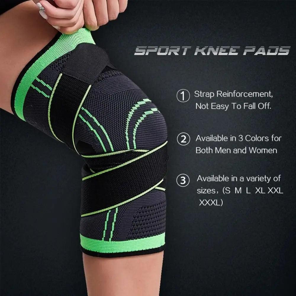 1PC Sport Knee Sleeve Support Men Kneepad Pressurized Elastic Knee Pads Fitness Gear Protector For Sport Improved Circulation Compression Support For Joint Pain - STEVVEX Sport - 1PC Sports Kneepad, 1PC Sports Kneepad Fitness Support, 1PC Sports Kneepad Support, 1PC Sports Kneepad For Men, 734, Fitness Knee Pads Support, Knee Pads Support, Knee Support, Pressurized Elastic Knee Pads Fitness Support, Pressurized Elastic Knee Pads Support, Sports Knee Pads Support - Stevvex.com