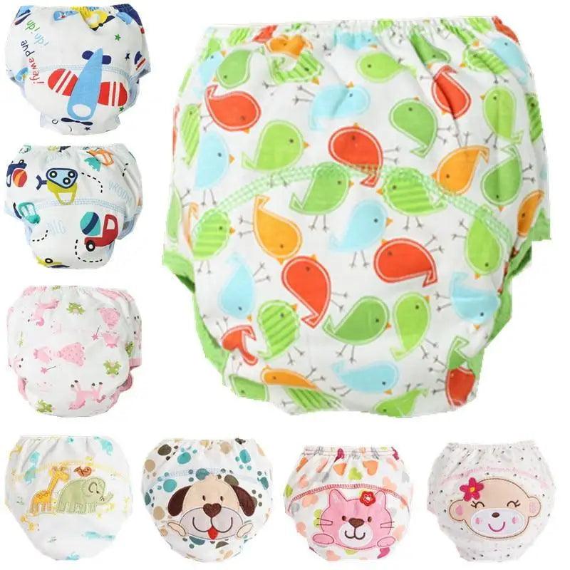 1Pcs Cute Baby Diapers Reusable Nappies Cloth Diaper Washable Cotton Training Pants Panties - STEVVEX Baby  - baby, baby care, baby diaper covers, baby diapers, baby gifts, baby items, baby nappies, baby nursing products, baby potty training pants, baby products, baby training panties, baby washable nappies, baby waterproof nappies - Stevvex.com