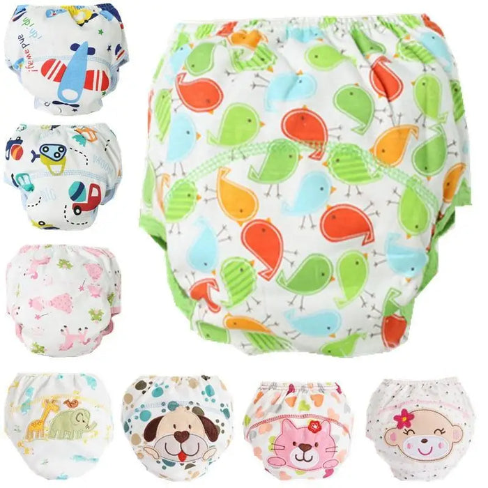 1Pcs Cute Baby Diapers Reusable Nappies Cloth Diaper Washable Cotton Training Pants Panties - STEVVEX Baby  - baby, baby care, baby diaper covers, baby diapers, baby gifts, baby items, baby nappies, baby nursing products, baby potty training pants, baby products, baby training panties, baby washable nappies, baby waterproof nappies - Stevvex.com