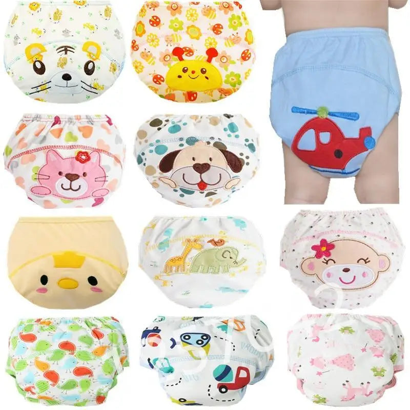 1Pcs Cute Baby Diapers Reusable Nappies Cloth Diaper Washable Cotton Training Pants Panties - STEVVEX Baby  - baby, baby care, baby diaper covers, baby diapers, baby gifts, baby items, baby nappies, baby nursing products, baby potty training pants, baby products, baby training panties, baby washable nappies, baby waterproof nappies - Stevvex.com