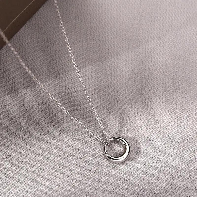 2021 New Fashion Aesthetic 925 Sterling Silver O chain Necklace Lovely Rolo Chain Necklace Jewelry For women Wedding