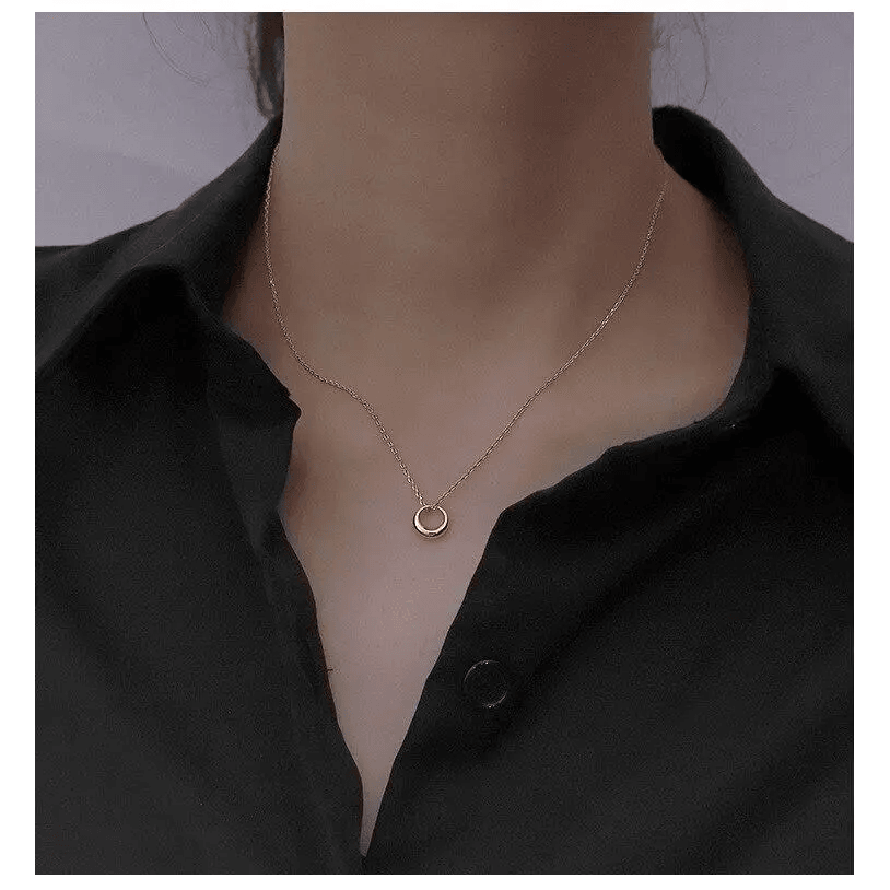 2021 New Fashion Aesthetic 925 Sterling Silver O chain Necklace Lovely Rolo Chain Necklace Jewelry For women Wedding