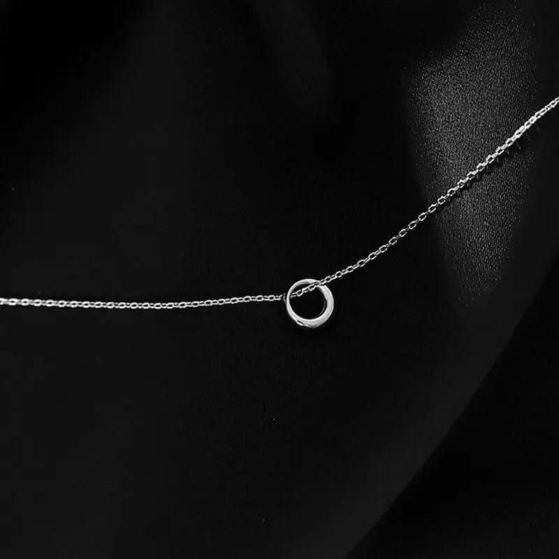 2021 New Fashion Aesthetic 925 Sterling Silver O chain Necklace Lovely Rolo Chain Necklace Jewelry For women Wedding