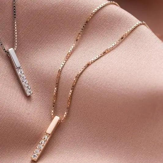 2021 New Fashion Aesthetic 925 Sterling Silver Vertical Bar Slidable Romantic Pendant Necklace - Fashion Jewelry for women - ALLURELATION - 572, Aesthetic jewelry, cute Fashion jewelry, Cute jewelry for women, elegant necklace, fashion, fashion necklace, gift, gifts for Girlfriend, gifts for loved ones, Jewelry, jewelry for women, Luxury necklace, modern necklace, Necklace, Silver Jewelry, simple necklace for women, Stylish jewelry, Women fashion jewelry, womens necklace - Stevvex.com