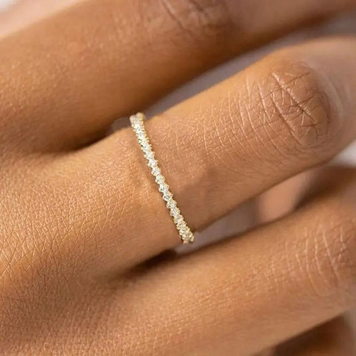 2021 New Luxury Trendy Elegant Gold Color Rings For women - Fashion Style Women Jewelry Party Engagement Birthday