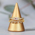 2021 New Luxury Trendy Elegant Gold Color Rings For women - Fashion Style Women Jewelry Party Engagement Birthday