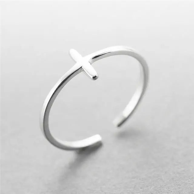 2021 Stylish 925 Silver Sterling Cross Tail Adjustable Ring for women - Aesthetic Stylish jewelry for women - Silver