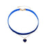 2021 Trendy Simple Gothic Heart Pendant Choker Necklace Punk Choker Necklace for Women Girls Fashion Jewelry - Blue