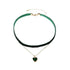 2021 Trendy Simple Gothic Heart Pendant Choker Necklace Punk Choker Necklace for Women Girls Fashion Jewelry - Green