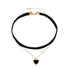 2021 Trendy Simple Gothic Heart Pendant Choker Necklace Punk Choker Necklace for Women Girls Fashion Jewelry - Black