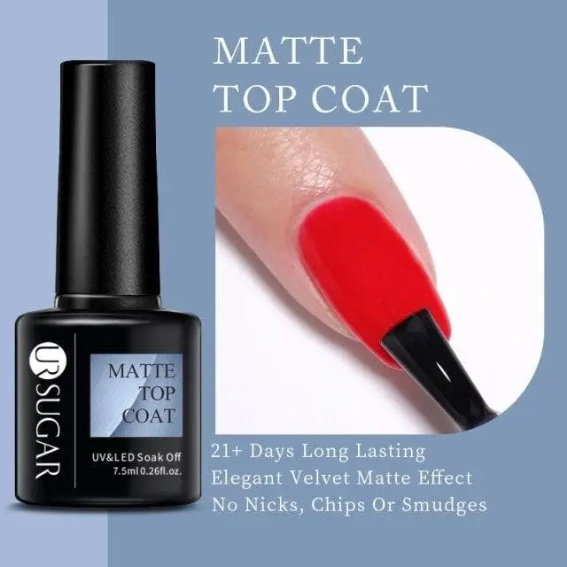 2022 New Matte 7.5ML Nail Gel Polish Base Matte Coat UV LED Home Manicure Luxury Matte Design Luxury Nail Gel