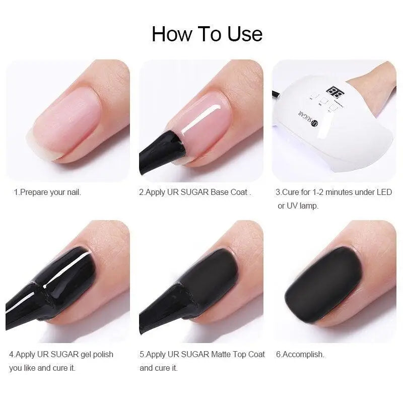 2022 New Matte 7.5ML Nail Gel Polish Base Matte Coat UV LED Home Manicure Luxury Matte Design Luxury Nail Gel