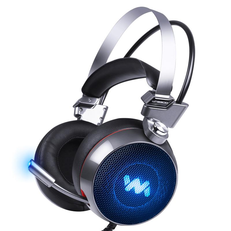 Proffesional Studio Gaming PC Headphones With LED Lights In Modern Luxury Metal Design For Gamers and DJ