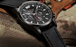 Mens Waterproof Sport Watch With Chronometers Day View And Cross-Matte Background Modern Man Watch