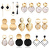 New Korean Heart Statement Drop Earrings  For Women In Fashion Vintage Geometric Acrylic Dangle Hanging Earring Jewelry Style