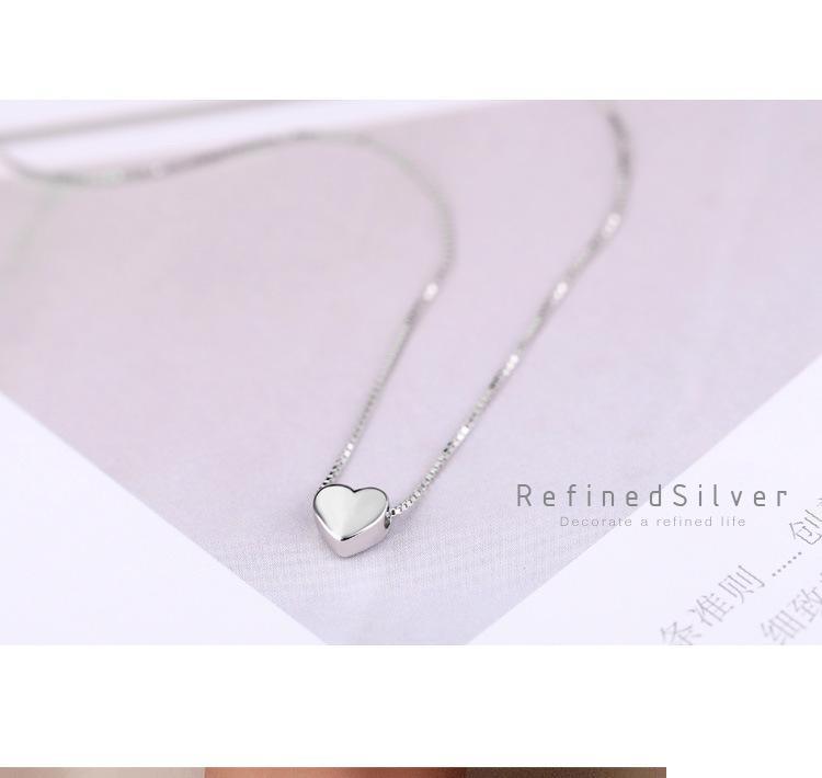 New Arrivals Silver Color  Love Heart Necklaces for Women Wedding Jewelry Long Necklaces Statement Jewelry